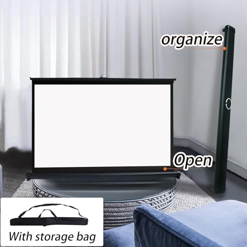 Pantalla portátil de proyector de escritorio 40 pulgadas 4:3 con funda de almacenamiento miniatura 4