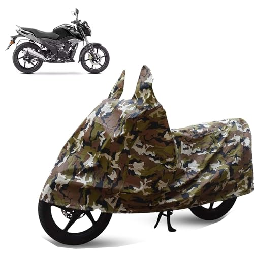 Image of Sulfar Bike Cover for TVS Raider 125 Dual Disc (2025) (Sports Commuter Updated) | Waterproof, Dustproof & UV Protected | All Weather Two Wheeler Cover (Army Green) New 2026 Variants