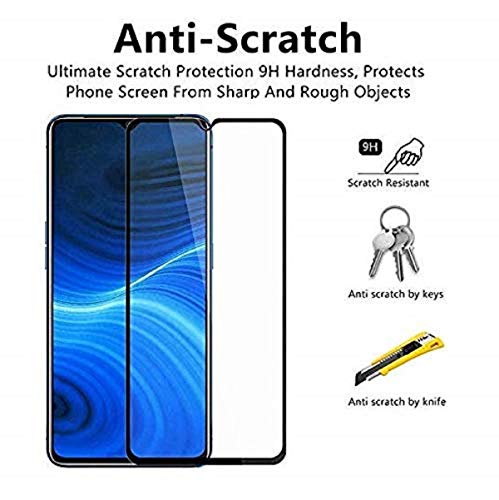 Image of Screen Protector for RealMe Narzo 20 / Narzo 20A (Black) Tempered Glass Edge-to-Edge 6D Screen Guard With Installation Kit