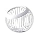 Fruit basket Panier de rangement en fer pour bureau ou salon - Couleur : blanc