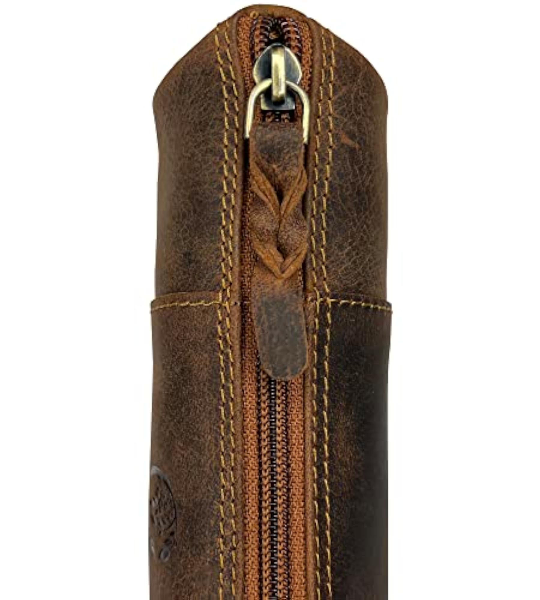 Leather Pencil Case Holder, Utility Bag for School & Office