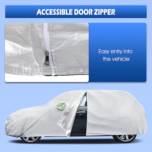 Image of Car Cover Custom Fit for 2014-2026 Mini Cooper /Cooper S /Hardtop /Clubman /Countryman 4 Door, Migaven Waterproof Full Exterior Cover Sun Rain Protection with Door Zipper and Cotton Lining