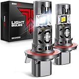 Torchbeam H13/9008 LED Bulbs, 1000% Brighter T5A H13 Bulb, 1:1 Halogen Size, 10-Year Lifespan 9008 Light, 6500K Cool White with Cooling Fan, Canbus Ready, Plug and Play, Pack of 2