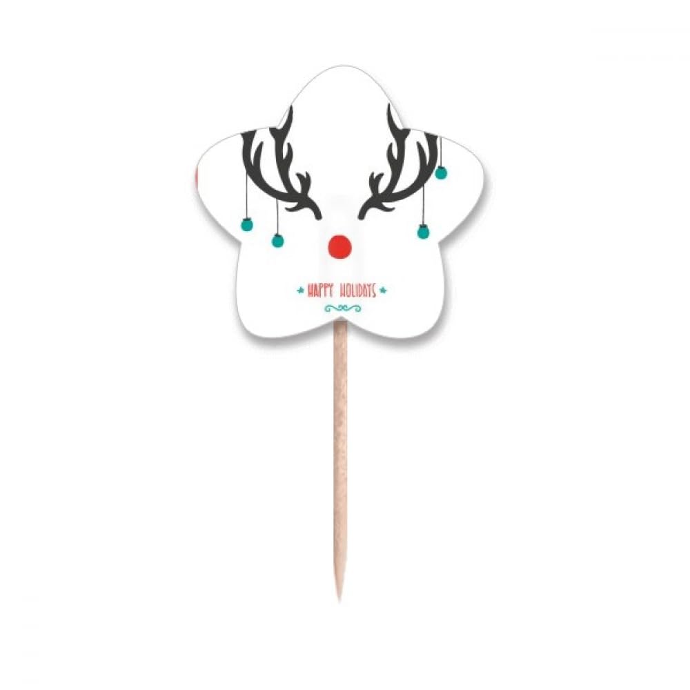 Drapeaux en bois de Noël pour décorer facilement vos cupcakes de réveillon