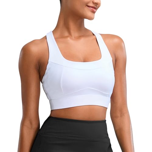 Image of High Impact Sports Bras for Women Running Bra Workout Bra U Back Sports Bra Scoop Neck Padded