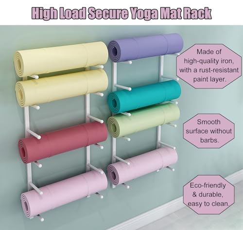 Support mural pour tapis de yoga durable et peu encombrant