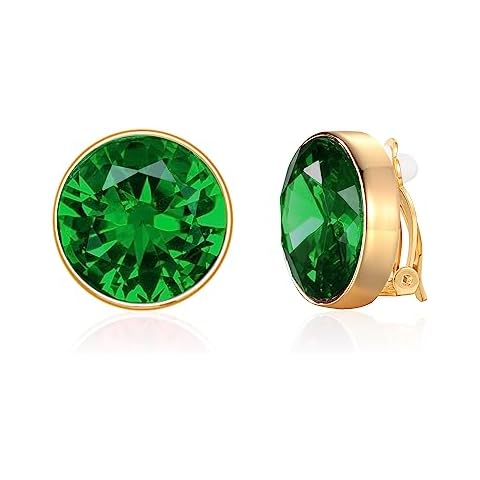 INNERDIVA Emerald Green Clip-On Earrings Cover