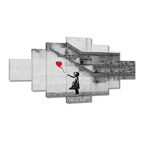 Tableau Banksy There is always hope décoration murale moderne en toile 200x100