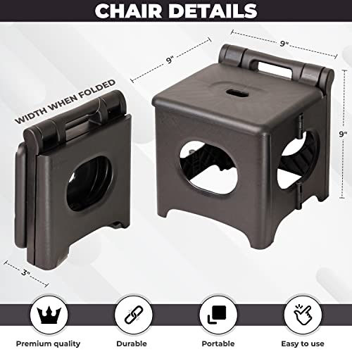 Onmaru Mini Folding Stool, 9Inch Small Portable Folding Chair For Adults And Kids, Camping Stool, Lightweight Outdoor Chair For Camping Fishing Hiking Picnic Traveling Golf #TOP1