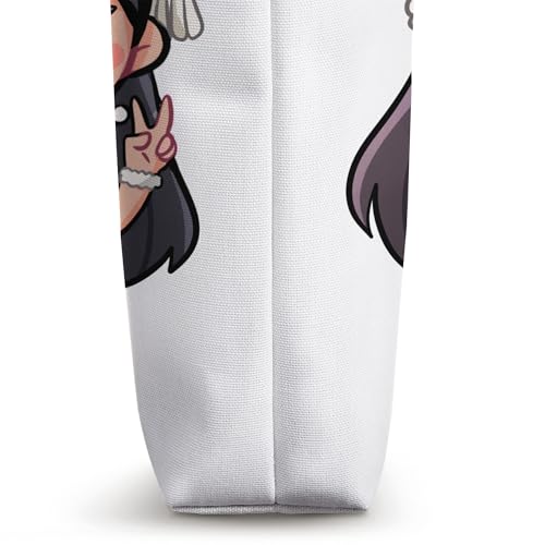 Bolso tipo tote con diseño de Apsara jocosa en estilo chibi, inspirado en la cultura khmer camboyana miniatura 3
