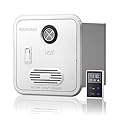 Poukaran RV Tankless Water Heater, 55000 BTUs RV Instant Hot Water Heater with 15 x 15 inches Door & Remote Controller, DC 12V MAX 3.9GPM, Propane Gas Power Technology, Compatible with All RVs (White)