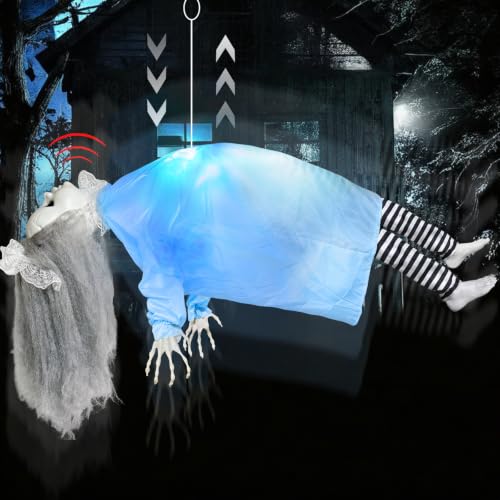 38" Halloween Animatronic Up/Down Auto-Motion Floating Corpse Decorations