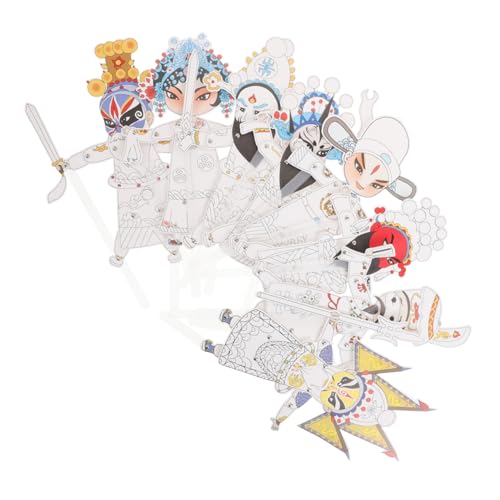 Housoutil 8Pcs DIY Chinese Shadow Puppet Making Kit for Cultural Traditional Art Experience Educational Tool for Classroom and Home Decor