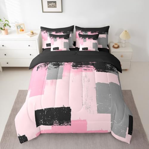 Feelyou Buffalo Check Ombre Bedding Set Twin Size