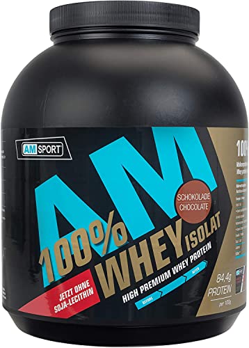 AMSPORT® High Premium Whey Protein Schokolade 1800g, hochwertiges Eiweißpulver für Proteinshakes, Made in Germany Cover