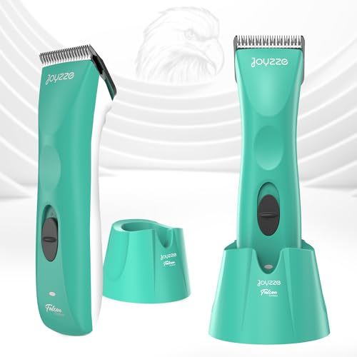 JOYZZE Falcon Cordless Clipper 2 Speed - Professional Grooming with Precision, Power, Low Noise, Dog Clippers for Grooming (Falcon Teal)