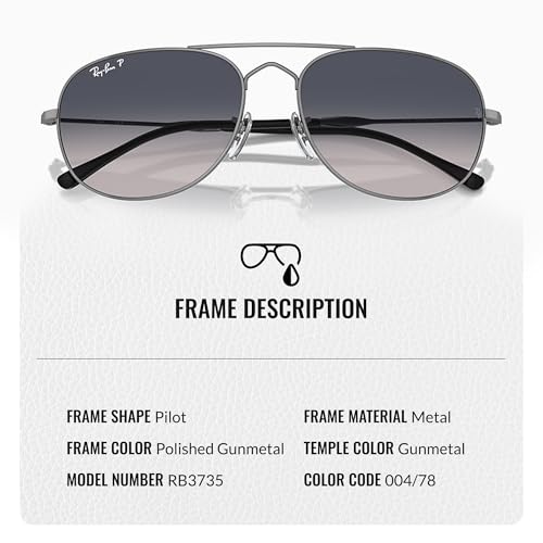 Ray-Ban RB3735 BAIN BRIDGE Pilot Shaped Sunglasses for Men & Women with Official RAYBAN Eyewear Kit3