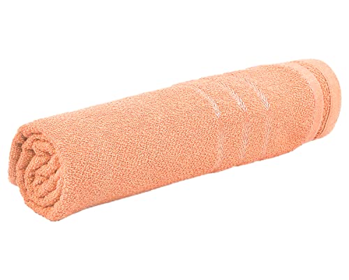 Image of Kuber Industries Soft Cotton Bath Towel for Hands, Face, Newborn Babies, Toddlers, Children, 19 inchx38 inch- Pack of 4 (Blue & Peach)