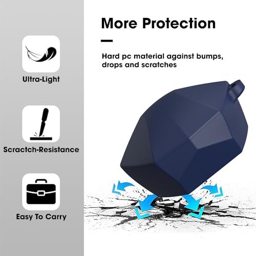 Image of Sounce Earphone Case Cover Compatible for Boat Immortal 121, Soft Silicone Skin Case Cover Shock-Absorbing Protective Case with Keychain [Front LED Visible] (Blue)