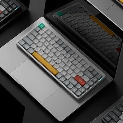 nuphy Air75 V2 Low Profile Wireless Mechanical Keyboard, Hot-swappable, Supports Bluetooth/2.4g/USB-C Connectivity (Black, Gateron Aloe Switches)