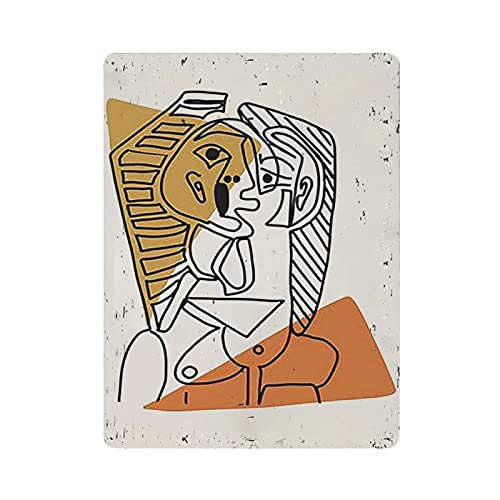 Boceto arte de la pared de la mujer figura impresión minimalista arte de estaño placa de metal colgante arte pintura de hierro retro hogar cocina jardín garaje decoración de pared 40,6 x 30,5 cm