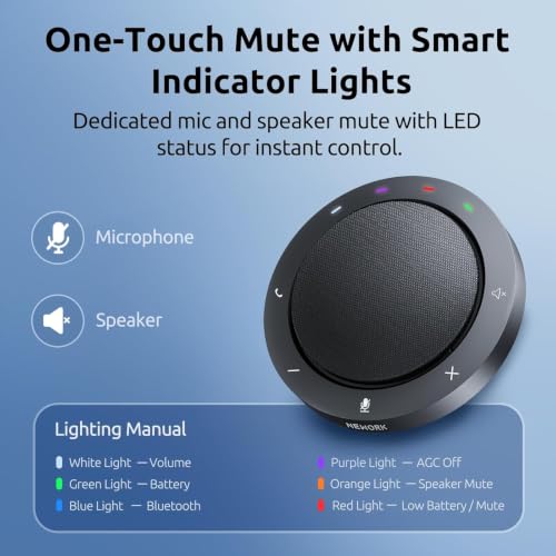 Image of Conference Speakerphone - 2 AI Noise Reduction Mics, 360 Voice Pickup