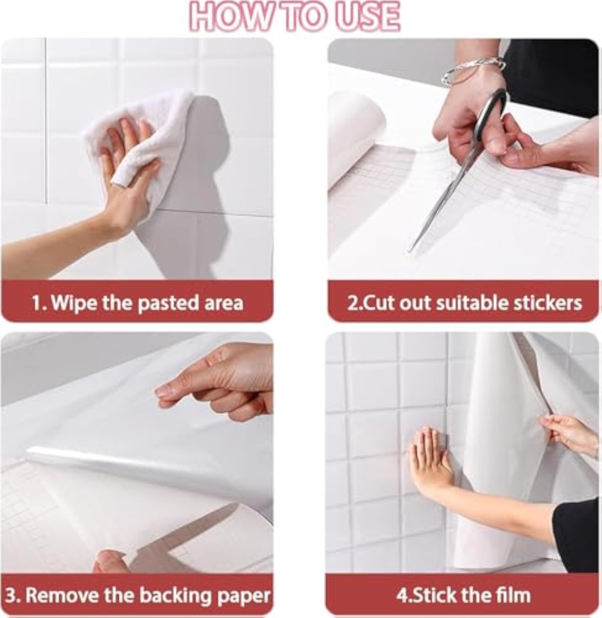 Protection Transparent Sheets for Kitchen Backsplash