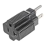 TENINYU NEMA 5-15P to 5-15/20R Adapter,15 Amp Household Plug to 20 Amp T-Blade Female Adapter,15 Amp Male to 20 Amp Female Plug Outlet 3 Prong Household T-Blade Adapter(1 Pack)