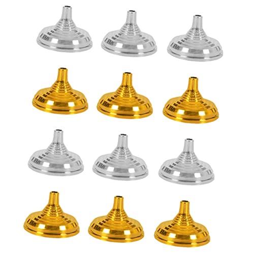 FONDOTIN 12 Stück Tischfahnenhalter Gold Silber Tragbare Fahnenmast Basen Kompakte Bürotaugliche Flaggenständer für Schaufenster und Amtsflaggen Universelle Fahnenhalter für Innen