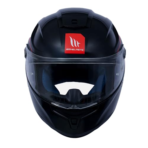 Image of MT Helmets Hummer B Solid Full Face Helmet - DOT, ISI & ECE R22.06 Certified, Polycarbonate Shell, Dual‑Density EPS, Pinlock‑Ready, Micrometric MDTC Fastener (~1450 g)