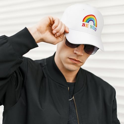 Image of Pride Hat Rainbow Caps LGBT Baseball Cap Pride Accessories Gay Stuff for Men Women