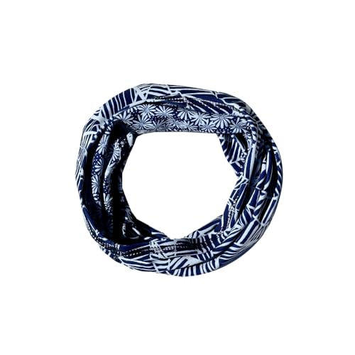Image of BANDI UPF 50+ Reversible Sun Wrap - Lightweight UV Neck Gaiter for Women, Travel Scarf, Outdoor Protection, Made in USA - Reversible Dual Print, Coastal /Daisy Dots