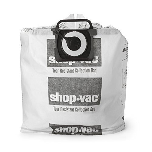 Image of Shop-Vac 9021333 5-10 Gallon Tear-Resistant Dry Collection Bags, White, Durable and Leak-Resistant, Ideal for Easy Disposal, (2-Pack)