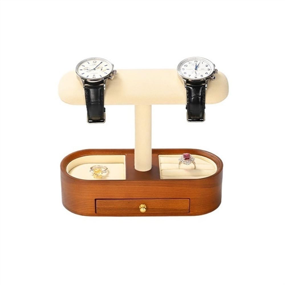 Zeng25liangOu-12 jewellery stand Watch Display Stand Jewelry Storage Display Props Light Luxury Watch Bracelet Display Stand for Display and Storage(Beige)