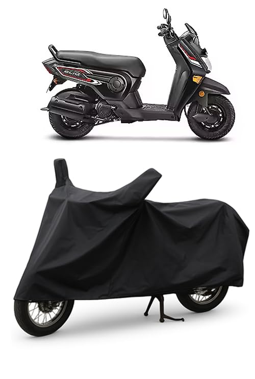 Image of Daxo Waterproof Scooty Cover for Honda Cliq | All Weather Protection from Rain, Dust, UV Rays & Scratches with Mirror Pockets & Buckle Belt | Cliq Scooty Cover