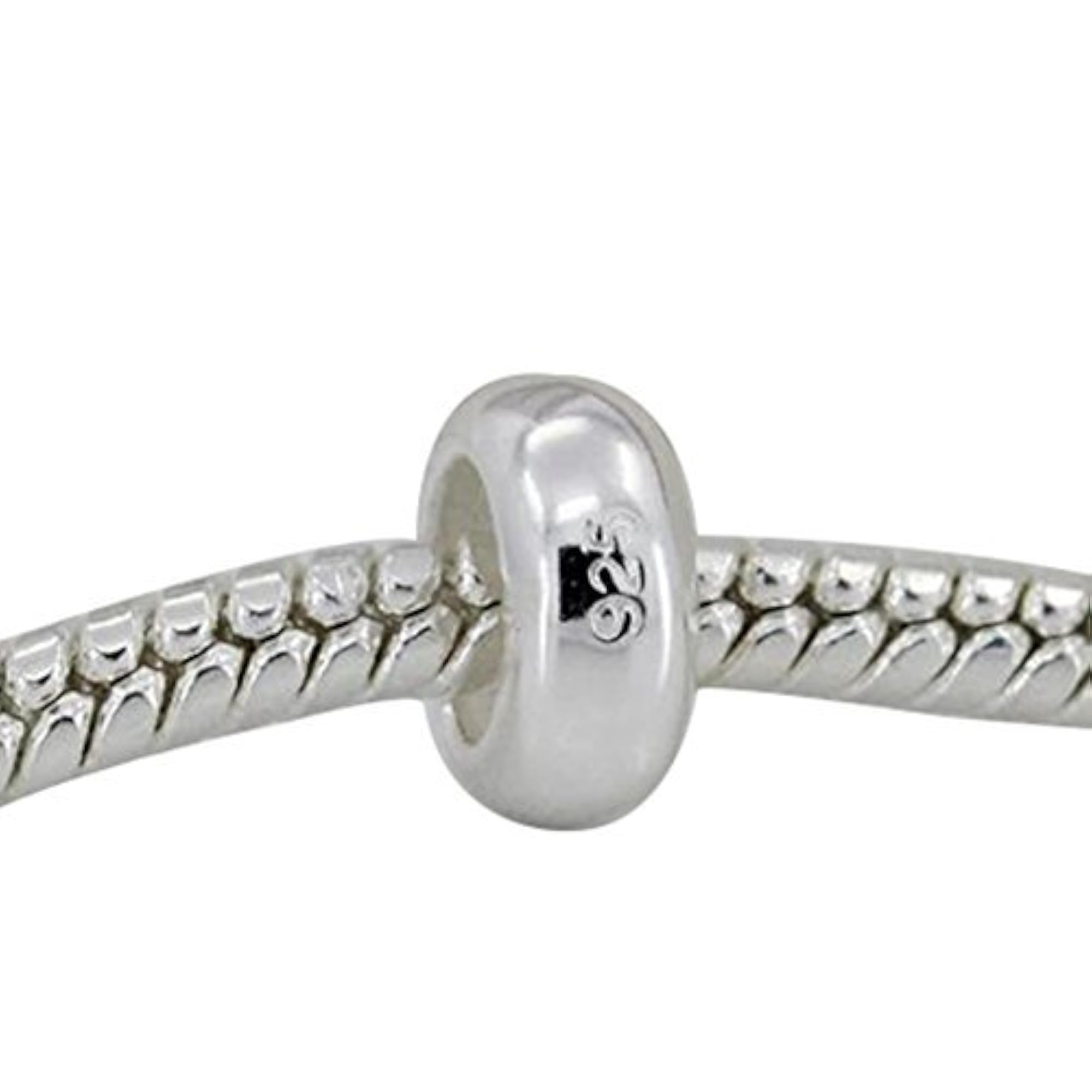2pcs Round Stopper Rubber Charms for 3mm Chain Bracelets
