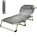 Chaise longue Chaises extérieures, chaise longue siège de jardin pliante de relaxante chaise d'été patio d'été avec réglable inclinable dos de repos jardinage plage extérieur soleil soleil piscine pis