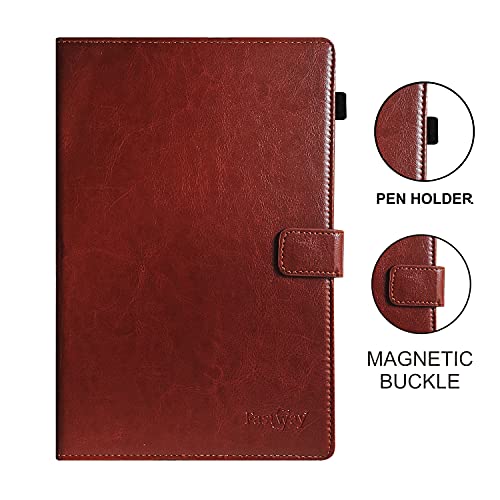 Image of Fastway Multi Protective Leather Case with Viewing Stand and Card Slots Flip Cover for Realme Pad Mini 8.7 inch Tablet (Brown)
