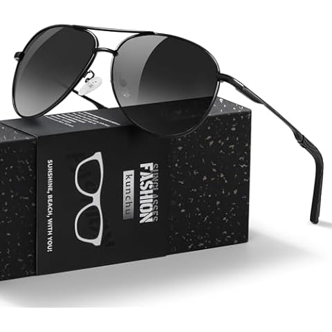 Kunchu Pilot Polarized Sunglasses for Men Cover