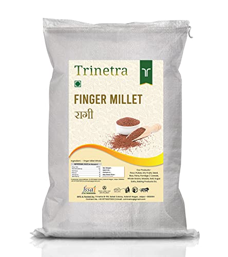 Image of Trinetra Ragi Sabut (Finger Millet Grain) | Calcium-Rich Healthy Millet for Everyday Use | 20kg