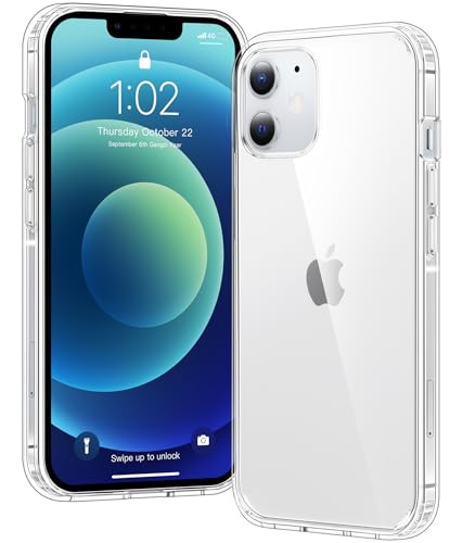 Voyahülle Clear Case for iPhone 12 Mini Ultra Thin Shockproof TPU Cover Anti-Yellowing Crystal Clear Phone Case for Apple iPhone 12 Mini - Clear