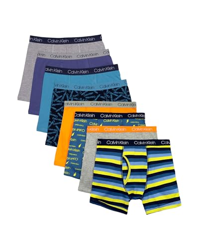 Image of Calvin Klein Kids Boys' Modern Cotton Boxer Brief Underwear 8-Pack