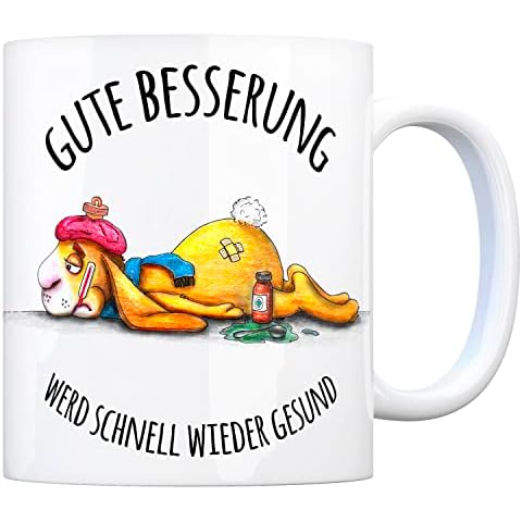 trendaffe - Kaffeebecher mit Hase Motiv und Spruch: Gute Besserung Cover
