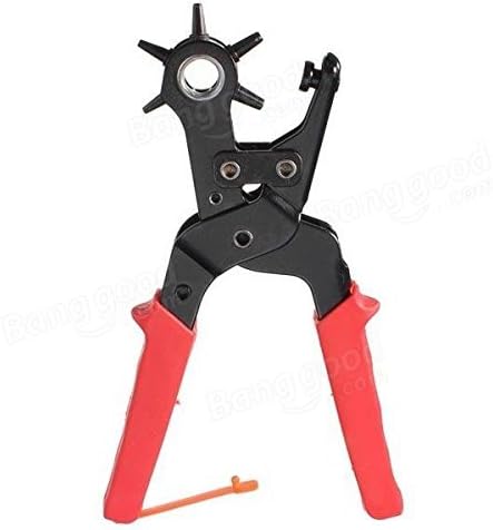 6 Size Kit Revolving Heavy Duty Leather Belt Hole Punch Puncher Cut Eyelet Plier Tool DIY