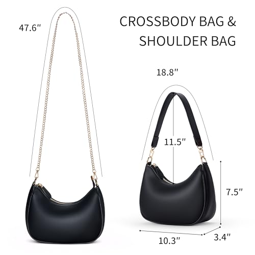 Chelmon Faux Leather Hobo Shoulder Bag (Black) - image 7