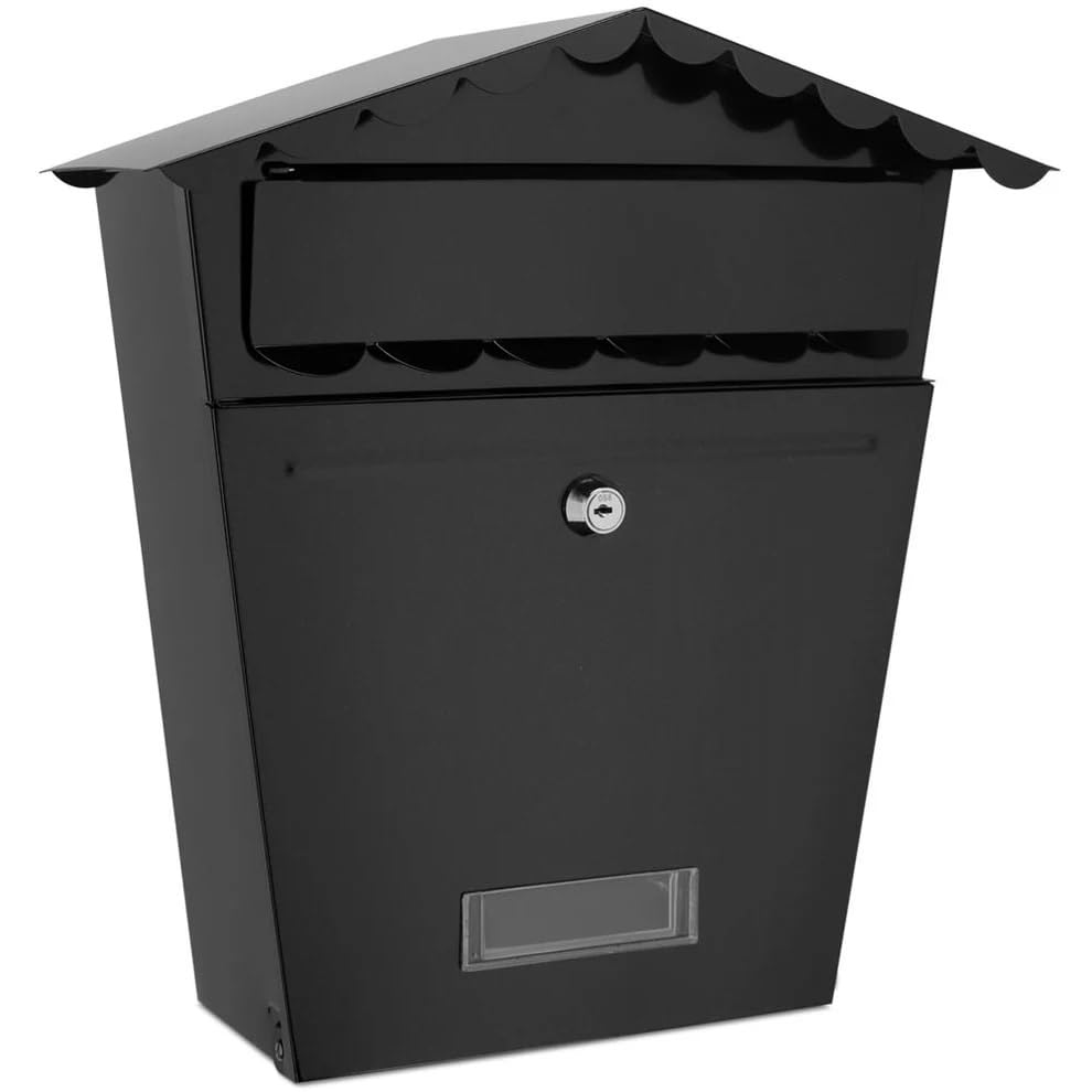 Breewell Wall Mount Lockable Mailbox, Outdoor Galvanized Metal Key Large Capacity, Commercial Rural Home Decorative and Office Business Parcel Box Packages Drop Slot Secure Lock | Multicolor-image-44