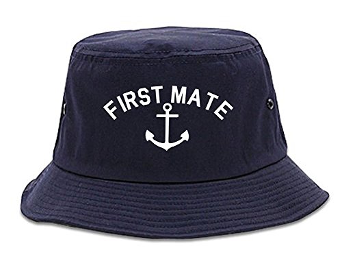 Sailing First Mate Anchor Mens Bucket Hat (US, Alpha, One Size, Navy Blue)