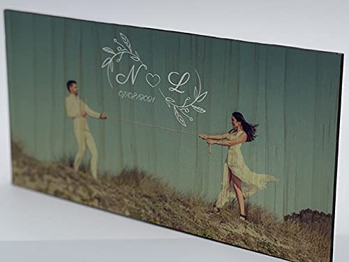 CREATIVA DIGITAL Lot de 10 invitations en bois 210 x 110 x 40 mm (300, bois)