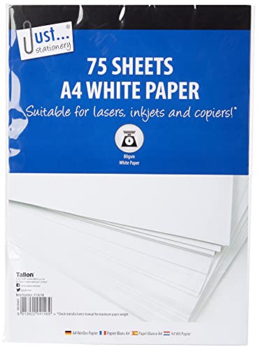 Image of Just Stationery 75 Sheet A4 White Copy Paper, 4146
