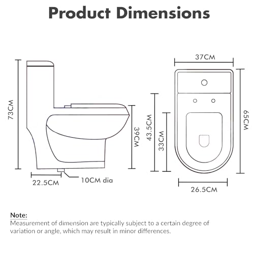 Image of WASSMIST Western Toilet for Bathroom - Modern Commode for Toilet | Bathroom toilet seat for Comfort and Style (One Piece | S Trap Outlet | Wash Down Flush)
